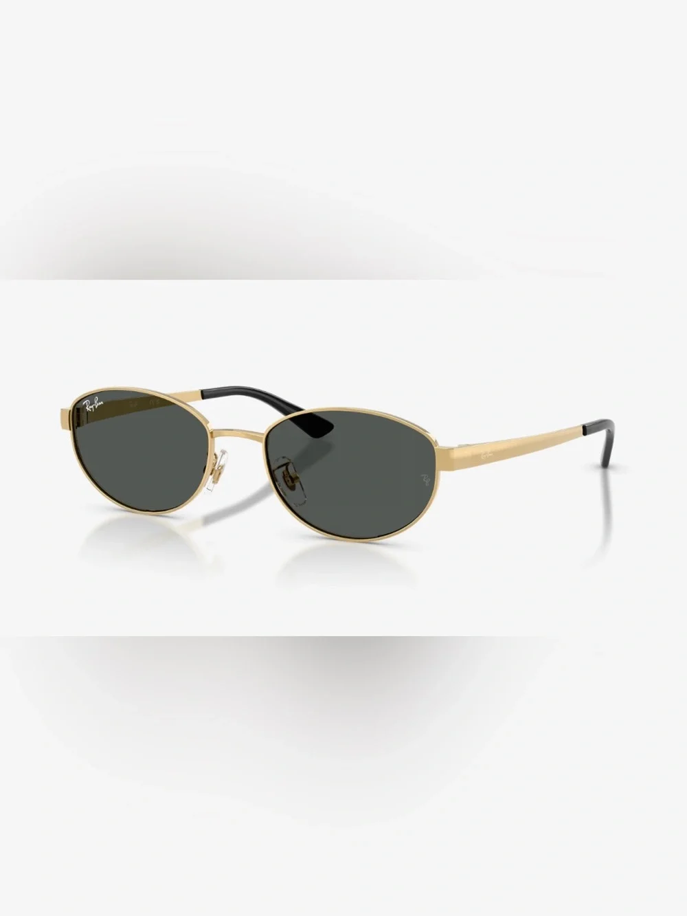 Ray-Ban Oval Gold Frame Sunglasses with Dark Gray Lenses- RB3774D- AUTHENTIC NEW